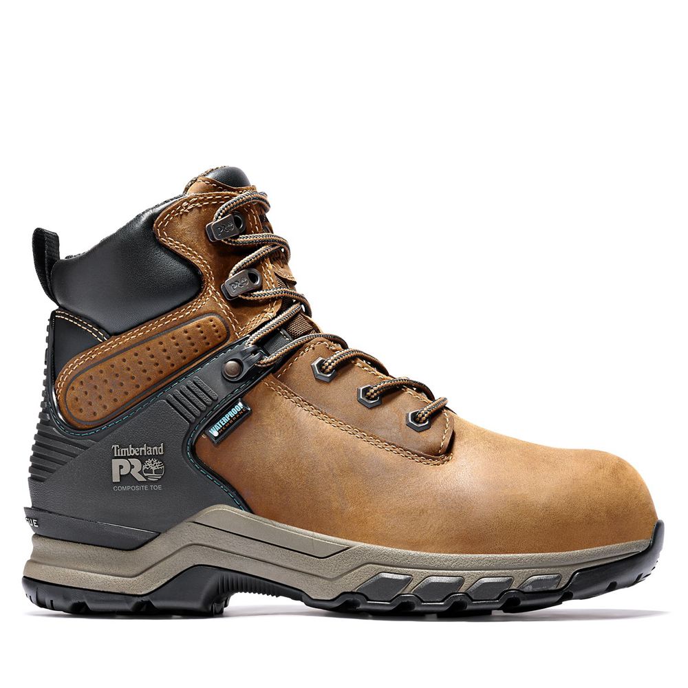 Botas de Trabajo Timberland Mujer Pro® Hypercharge 6-Inch Composite-Toe Waterproof Marrones/Negras -